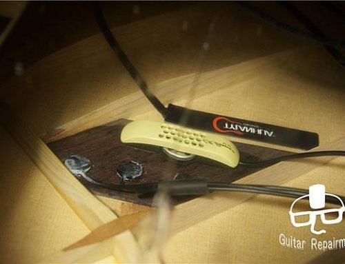 【Lowden】{撞傷補漆}{K&K改裝Anthem}{重製二段式下枕}{安裝Pro1} Lowden F32c